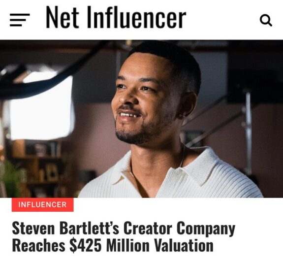 Steven Bartlett closes an eight-figure investment round at $425 million valuation