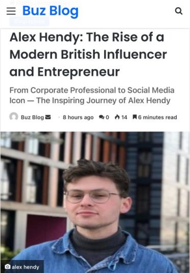 From Corporate Professional to Social Media Icon — The Inspiring Journey of Alex Hendy